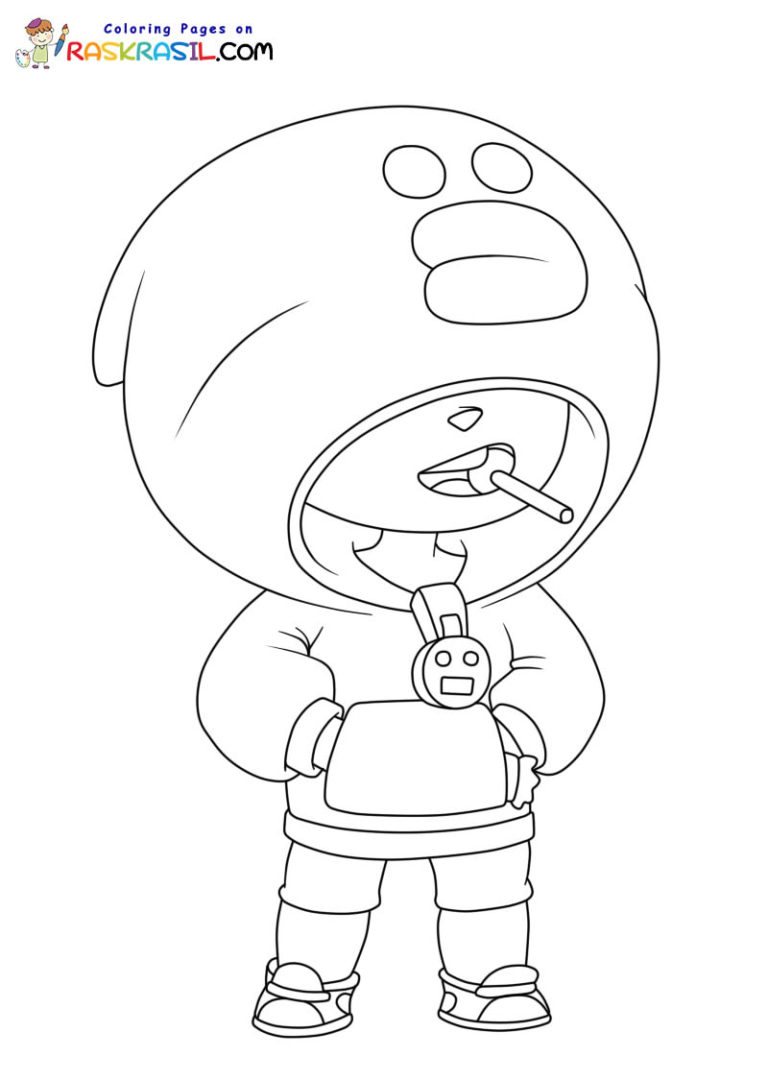 Disegni di Leon Brawl Stars da Colorare