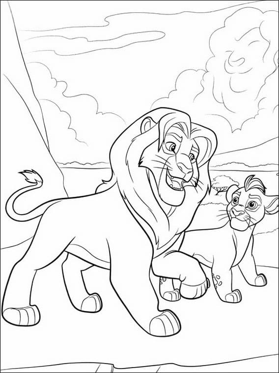 Coloriage La Garde du Roi Lion - 100 images à imprimer gratuits