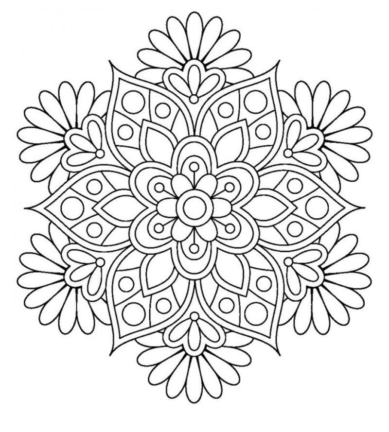 Disegni di Mandala da colorare - 100 immagini per la stampa gratuita