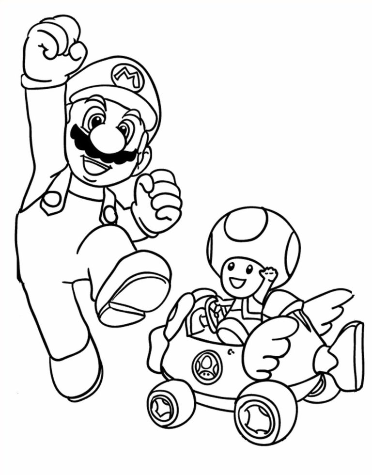 Desenhos do Mario Kart para colorir - 40 imagens para impressão gratuita