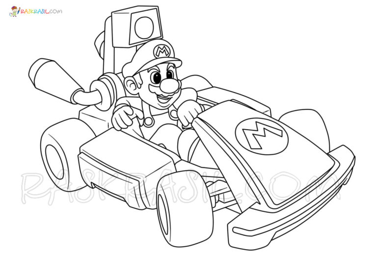 Desenhos do Mario Kart para colorir - 40 imagens para impressão gratuita