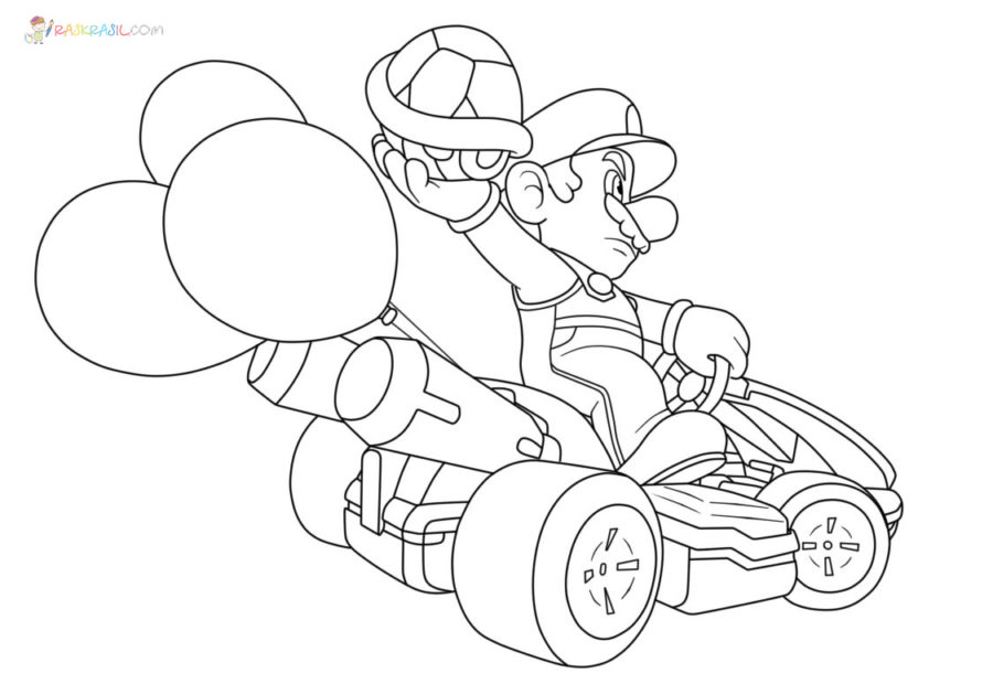 Mario Kart Coloring Pages | 40 New Pictures Free Printable