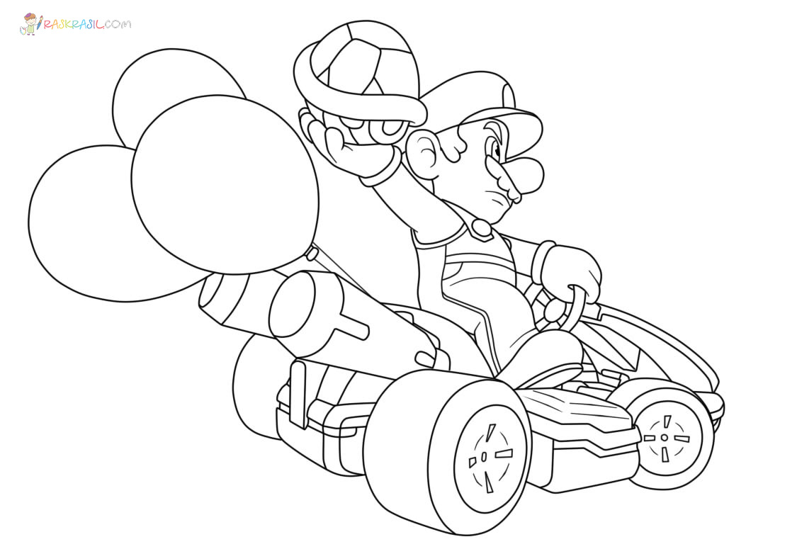 Desenhos do Mario Kart para colorir - 40 imagens para impressão gratuita