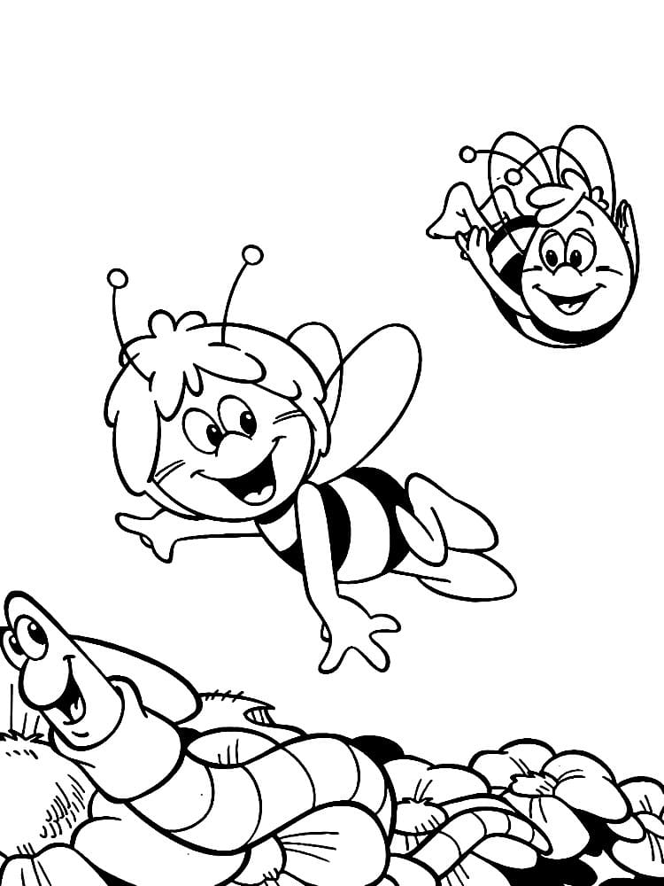 Ausmalbilder Biene Maja | 100 Malvorlagen Kostenlos zum Ausdrucken