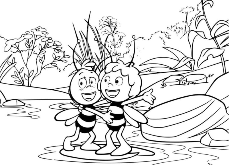 Coloriage Maya l'Abeille - 100 pages à colorier à imprimer gratuits