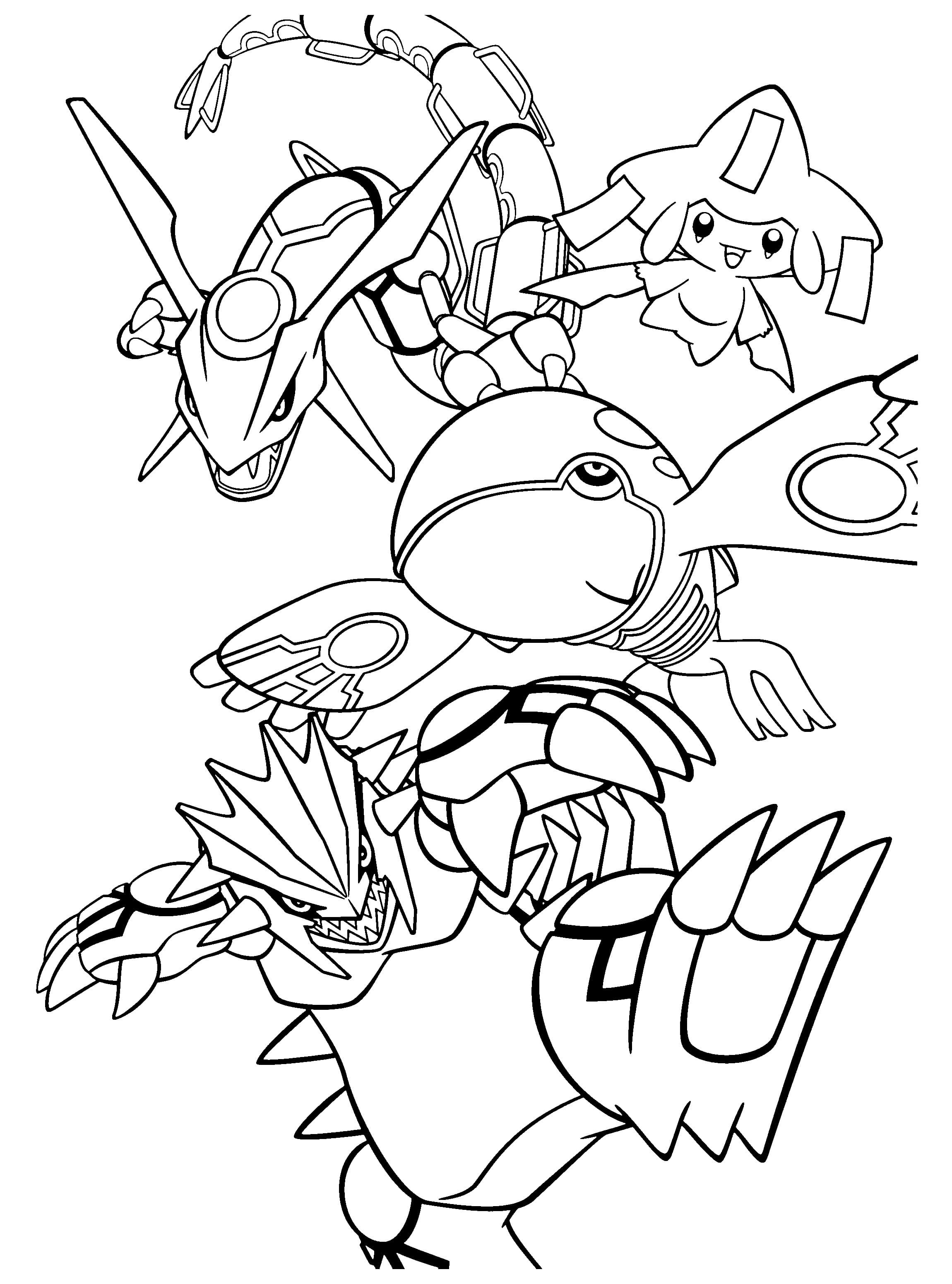 pokemon coloring pages rayquaza