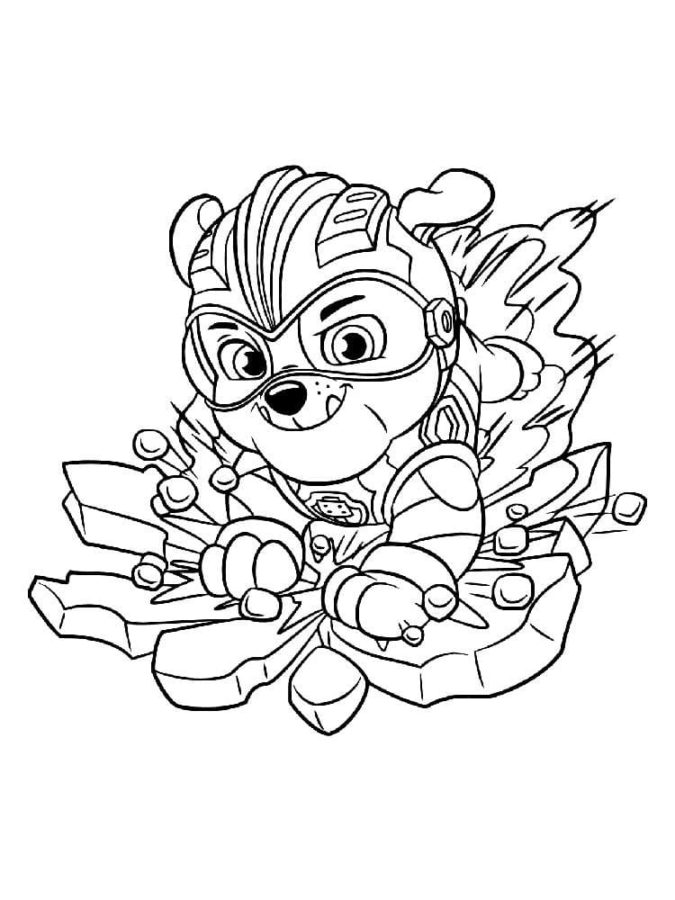 Desenhos de Patrulha Canina Super Filhotes para Colorir e imprimir