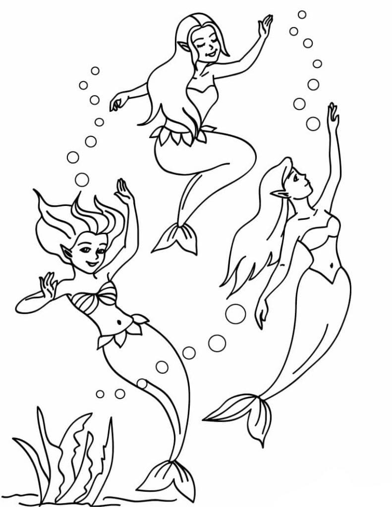 Mermaid Coloring Pages | 100 images Free Printable