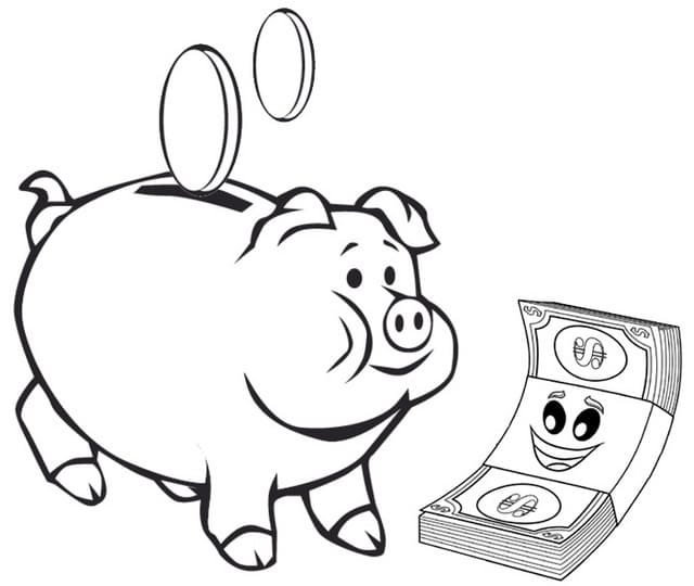 Money Coloring Pages | 110 Pictures Free Printable