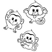 Monkey Coloring Pages | 100 Pictures Free Printable