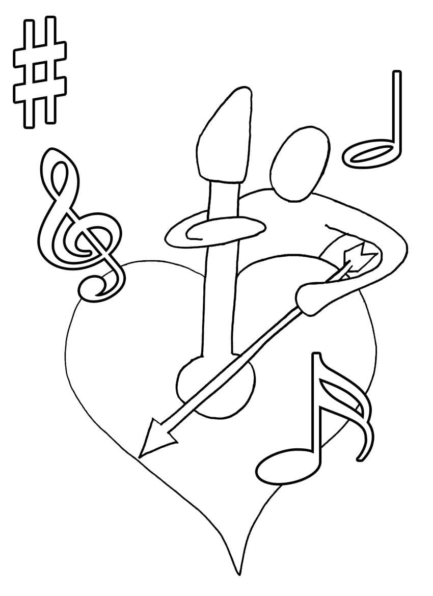 Рисунки музыкальных инструментов лёгкие