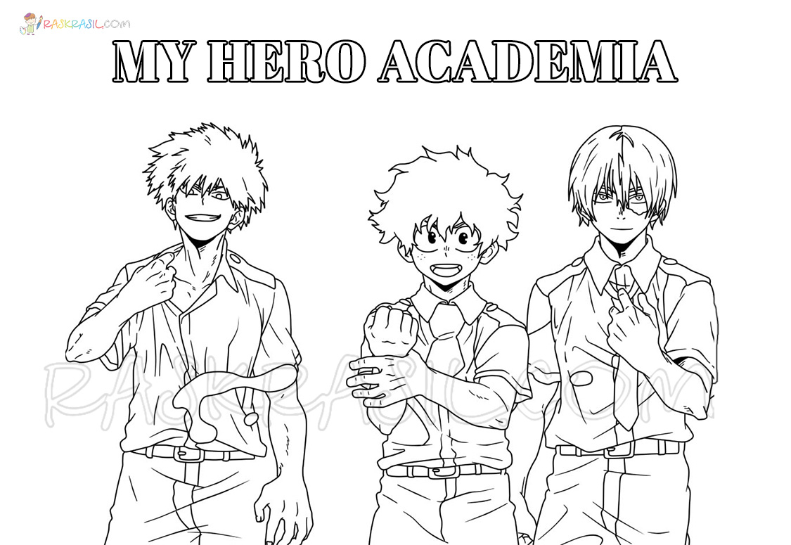 Dibujos de My hero Academia para Colorear