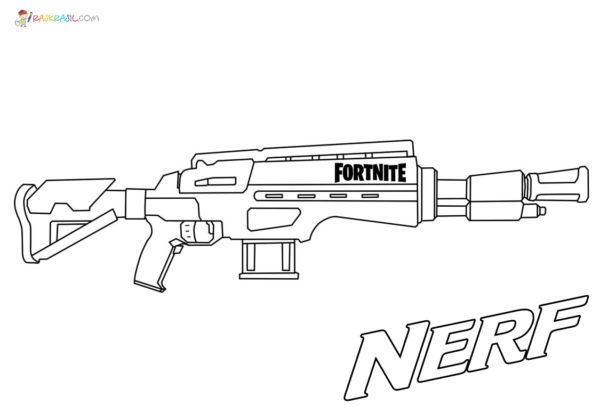 Nerf Gun Coloring Pages | 40 New images Free Printable