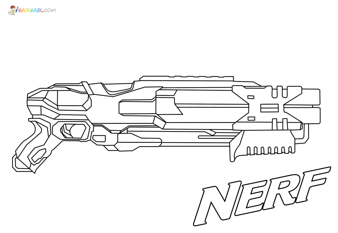 Nerf Gun Coloring Pages | 40 New images Free Printable
