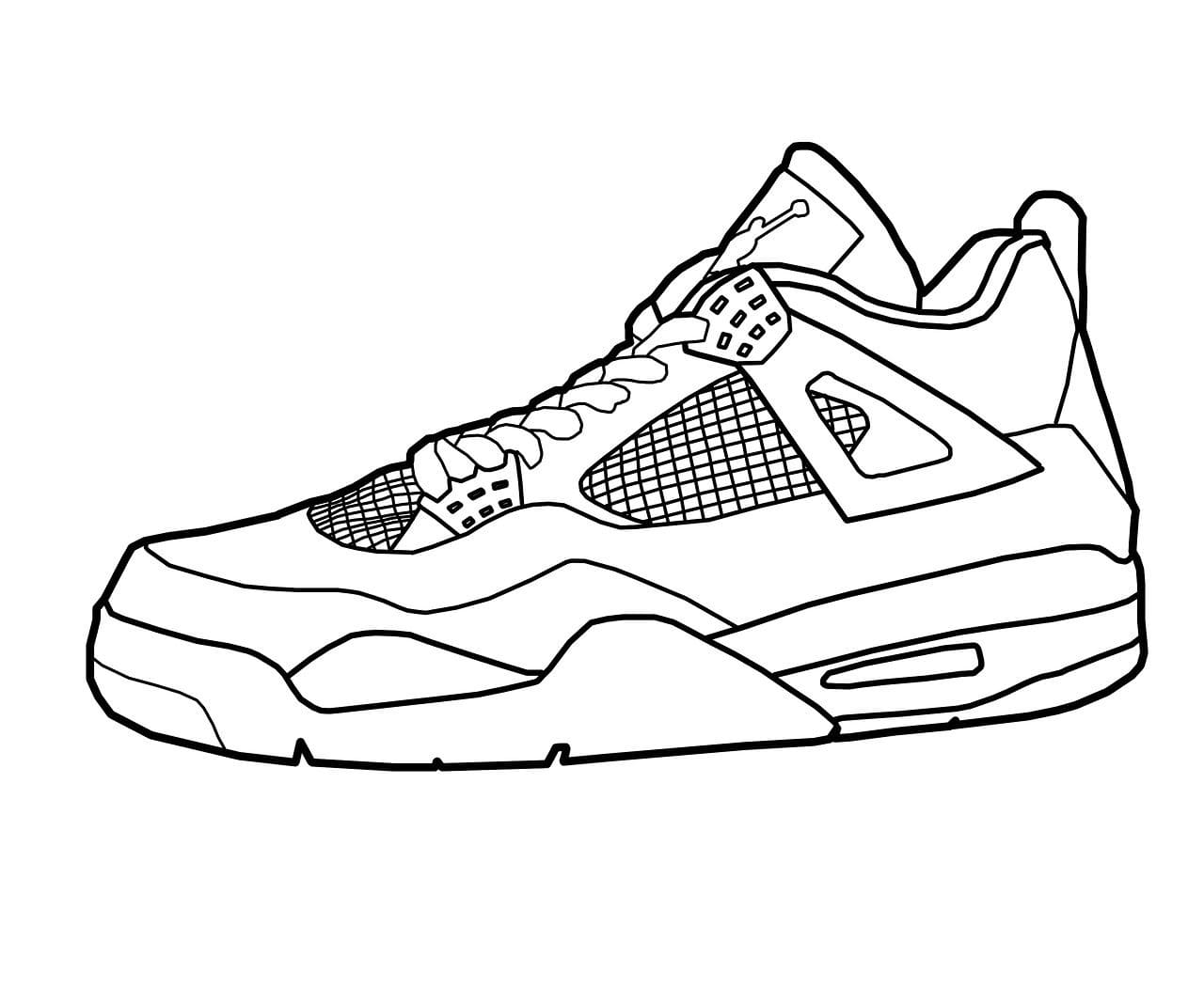 Кроссовки Nike Air Jordan 4 нарисовать