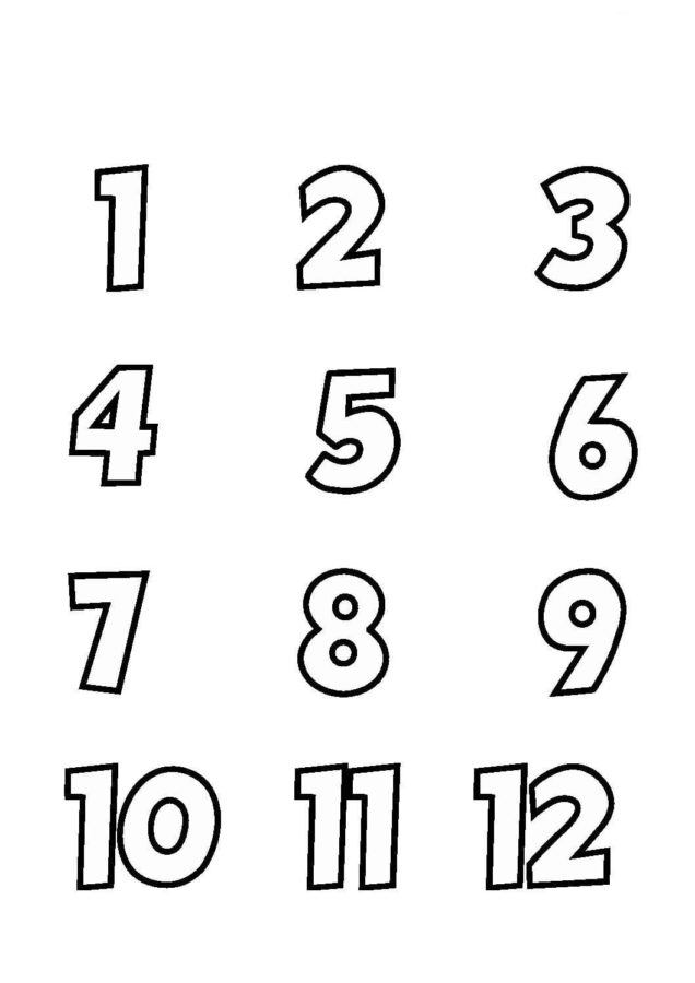 free printable number coloring pages