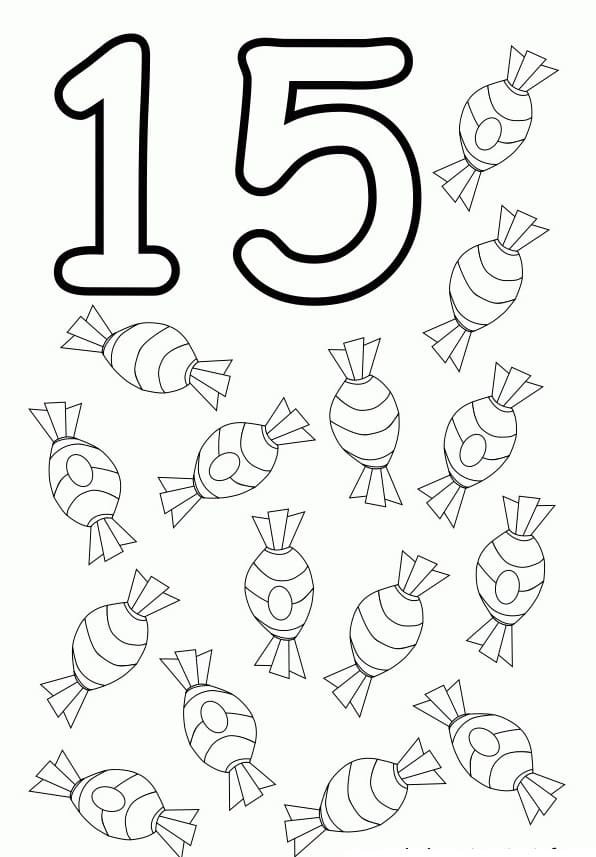Number 15 Coloring Sheet Fun Printable Activity For All Ages