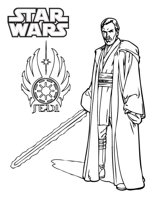 Desenhos de Obi Wan Kenobi para Colorir - 50 imagens para impressão gratuita