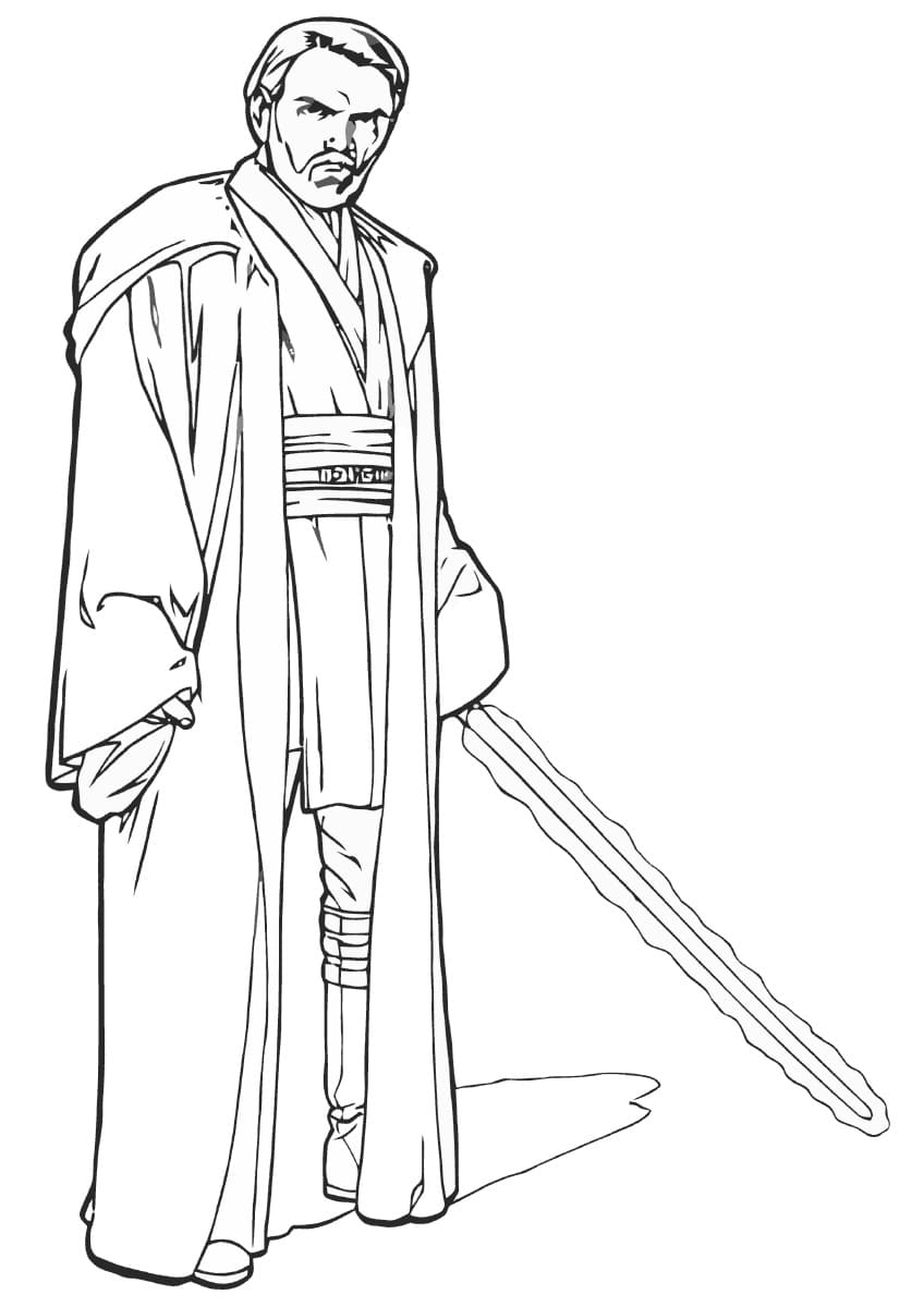 Disegni di Obi Wan Kenobi da Colorare - 50 immagini per la stampa gratuita