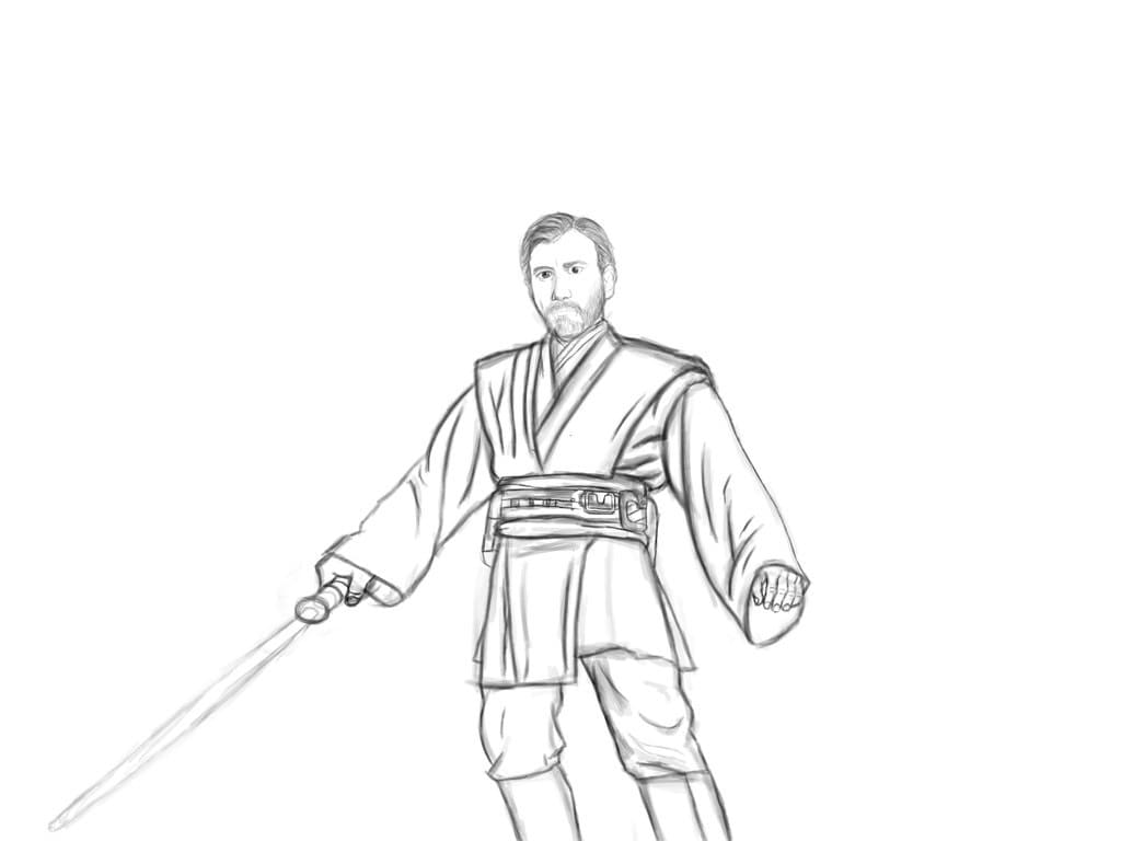 Dibujos de Obi Wan Kenobi para Colorear - 50 imágenes para imprimir gratis