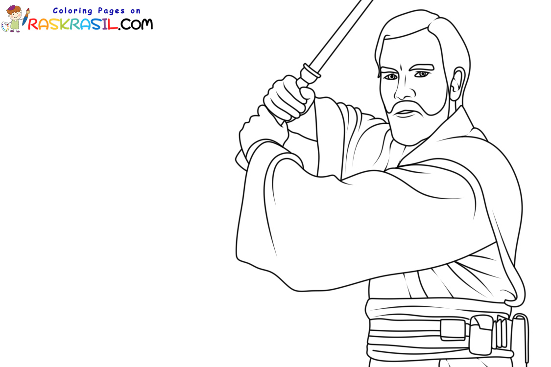 Disegni di Obi Wan Kenobi da Colorare - 50 immagini per la stampa gratuita