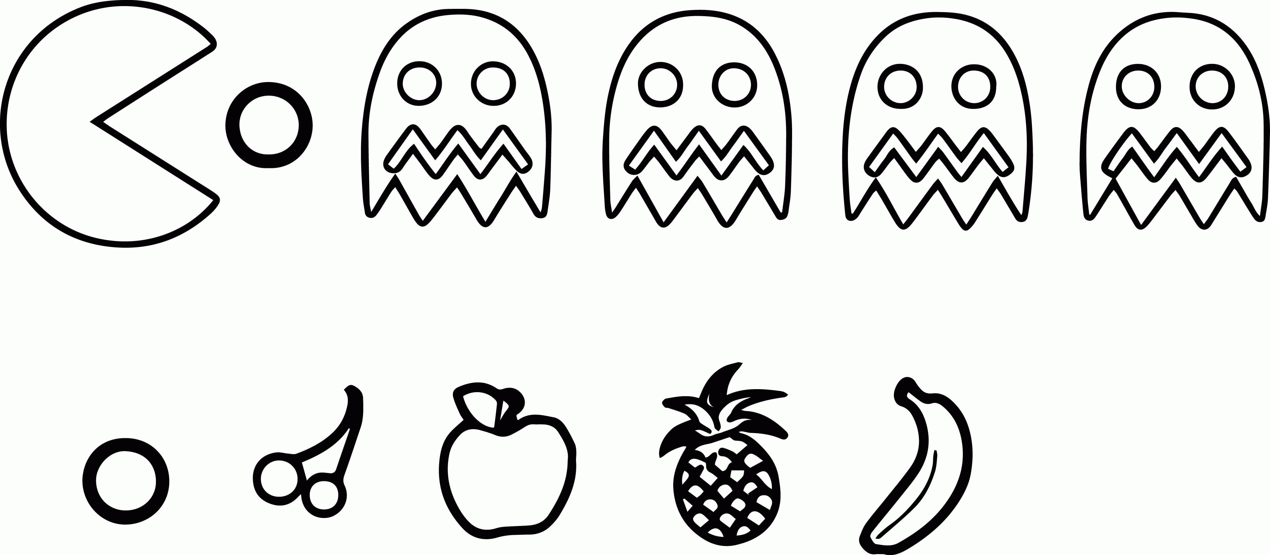 Desenhos de Pacman para Colorir, Pintar e Imprimir 