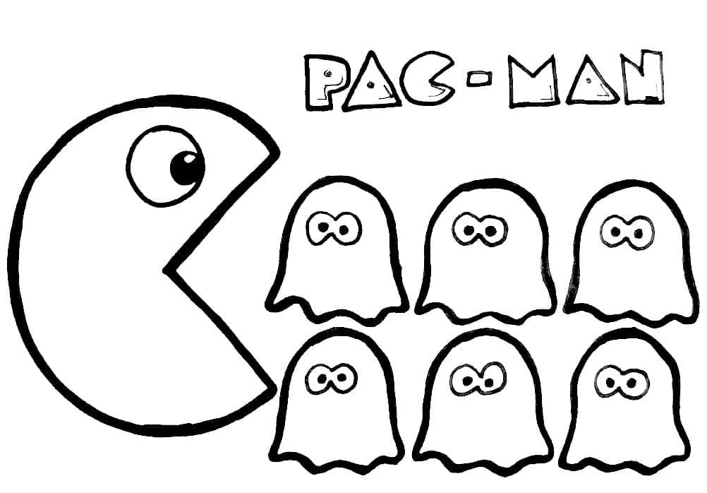 Ausmalbilder Pacman | Kostenlos Malvorlagen zum Ausdrucken