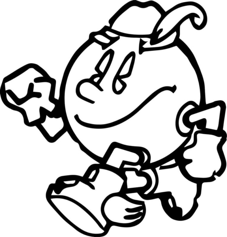 Pac Man Coloring Pages