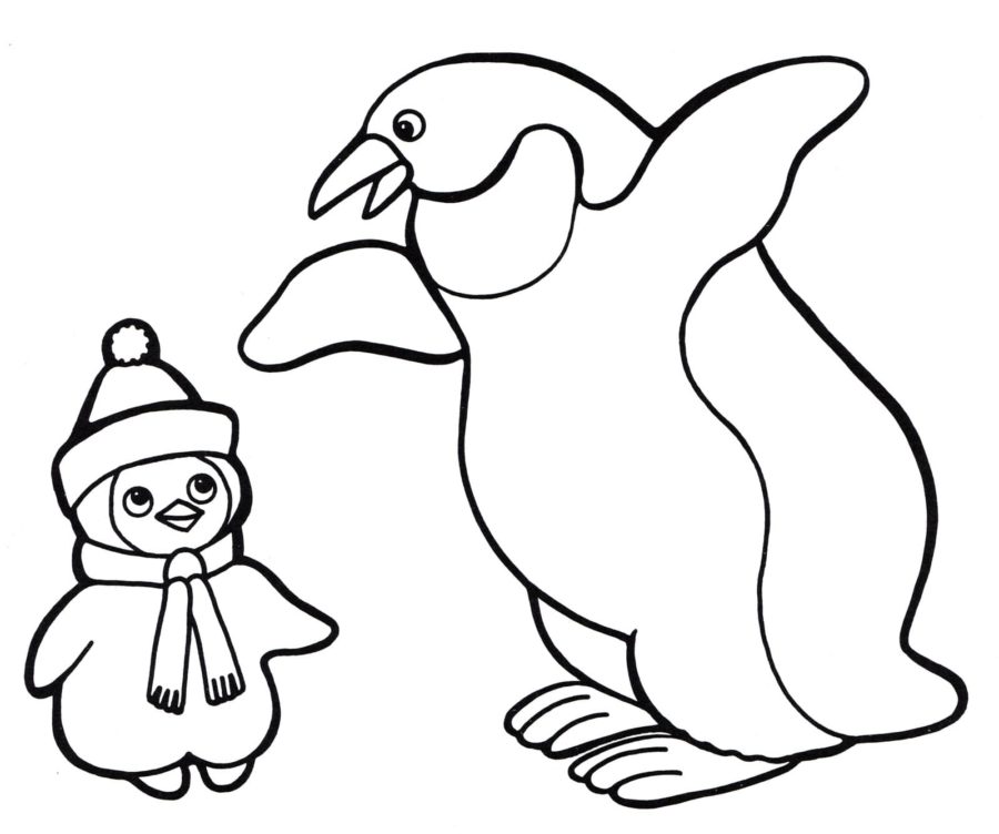 Ausmalbilder Pinguine | 100 Malvorlagen Kostenlos zum Ausdrucken