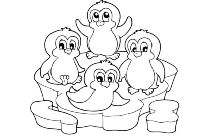 Penguin Coloring Pages
