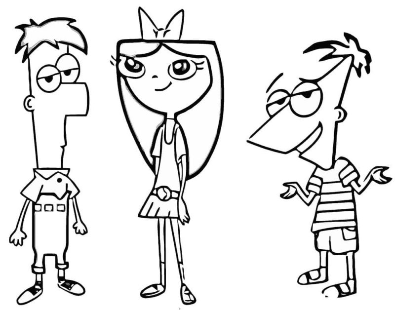 Phineas And Ferb Coloring Pages