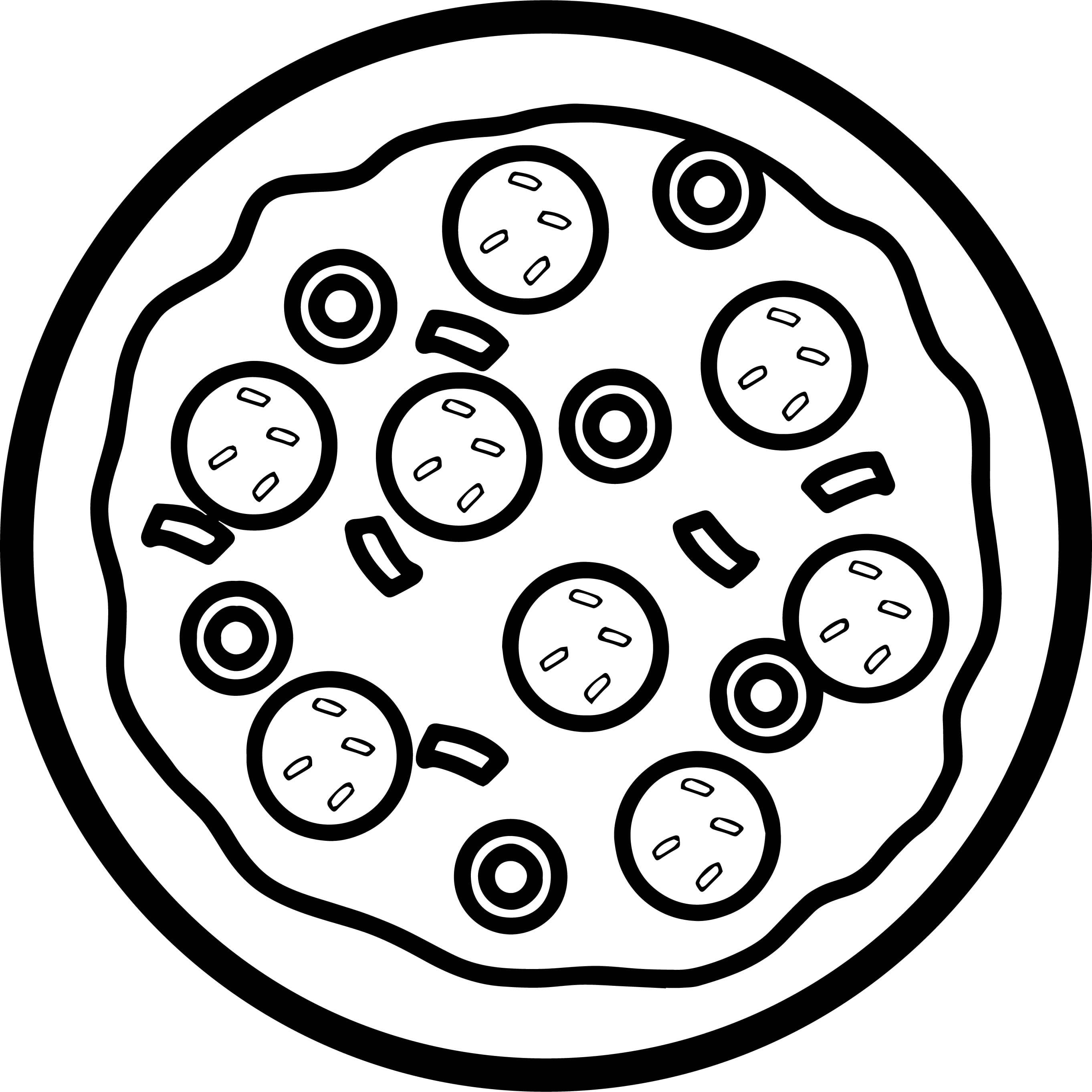 Disegni Di Pizza Da Colorare 100 Immagini Per La Stampa Gratuita