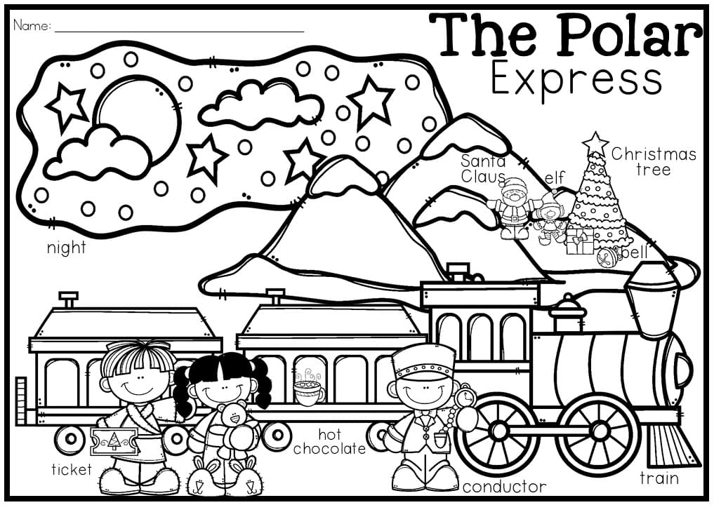 Disegni di Polar Express da colorare - 50 immagini gratuite per la stampa