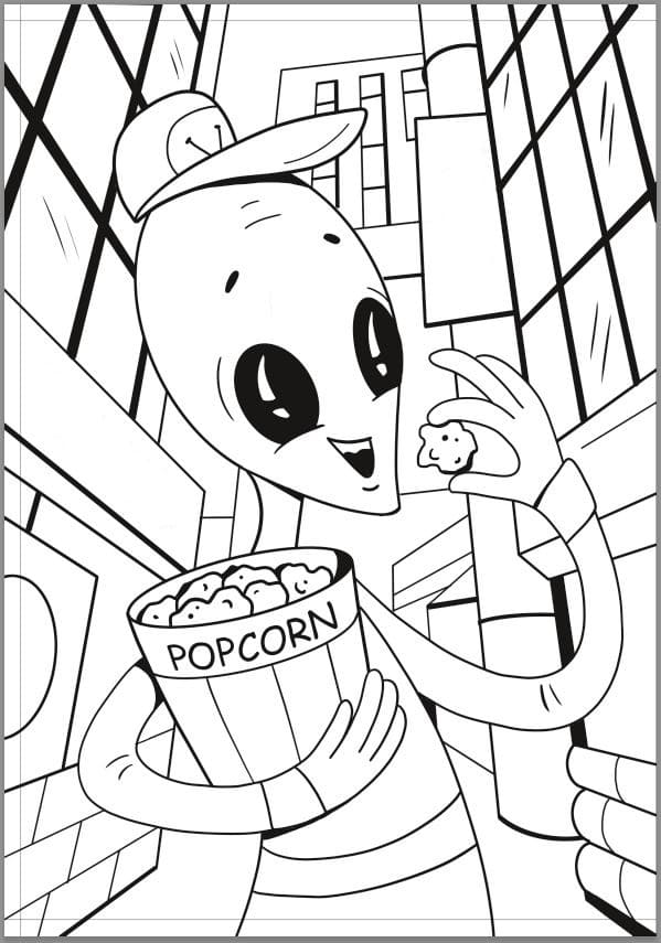 Coloriage Popcorn - 100 pages à colorier à imprimer gratuits
