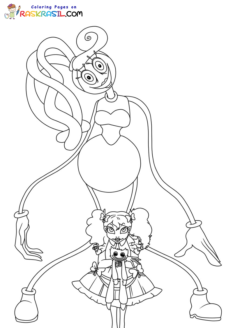 Mommy Long Legs - Poppy Playtime Chapter 2: Coloring Book: Mommy Long Legs  in Poppy Playtime Chapter 2: kissy missy, huggy wuggy: 9798803454373:  : Books