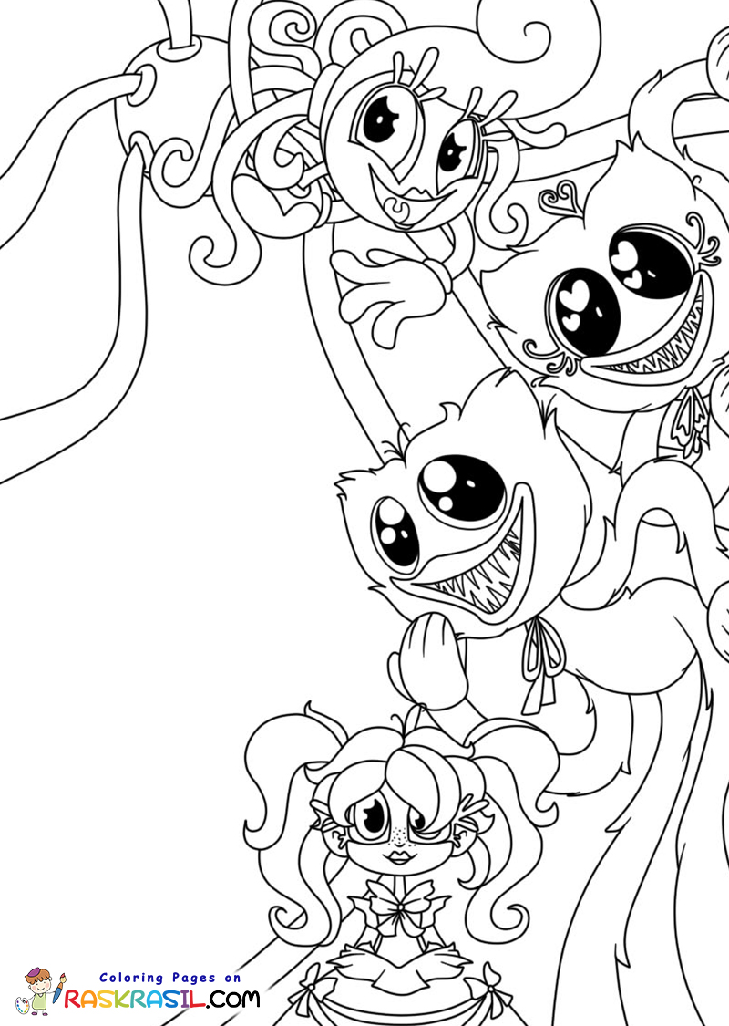 Poppy Playtime Capítulo 2 Páginas para colorir: folhas imprimíveis gratuitas