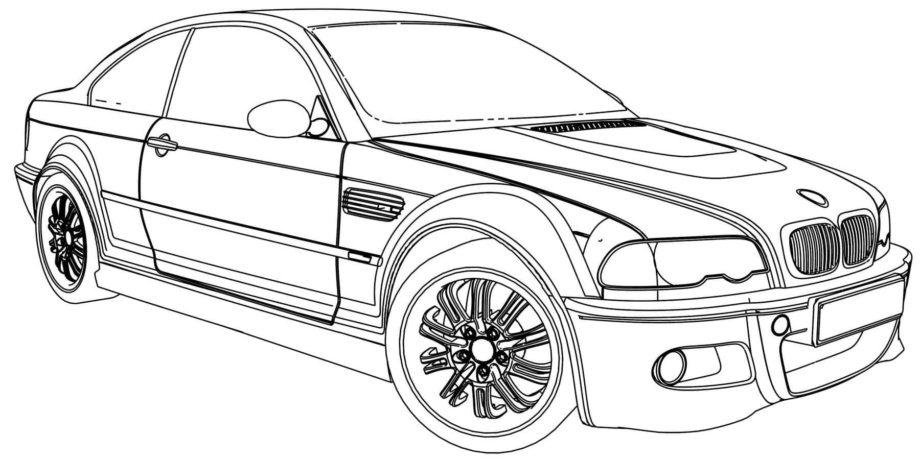 Раскраска BMW m3 GTR