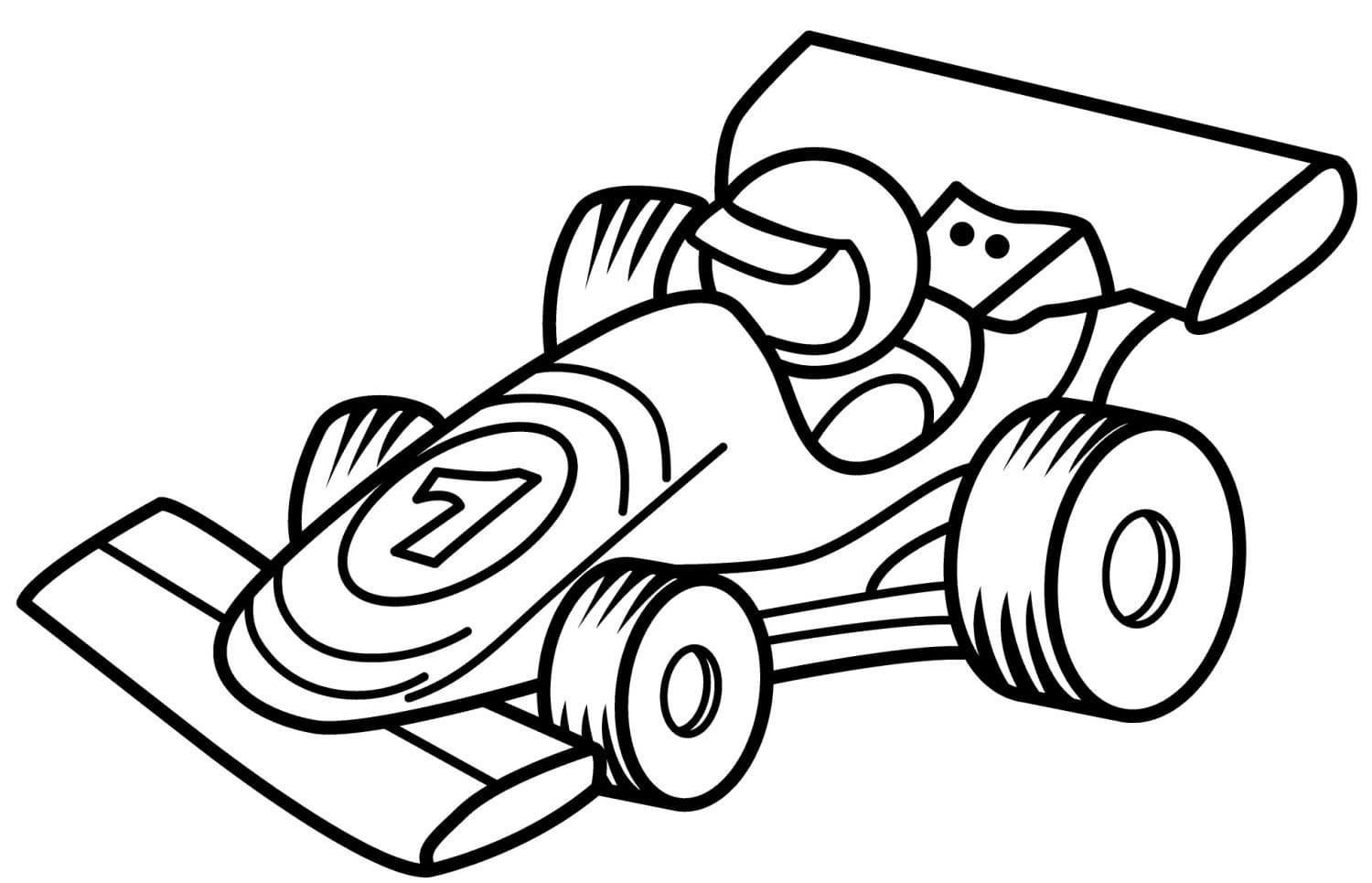 Dibujos de Carreras de coches para Colorear