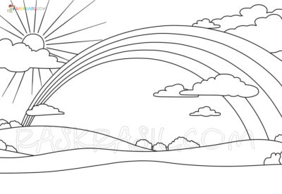 Omalovánky duha k vytisknutí