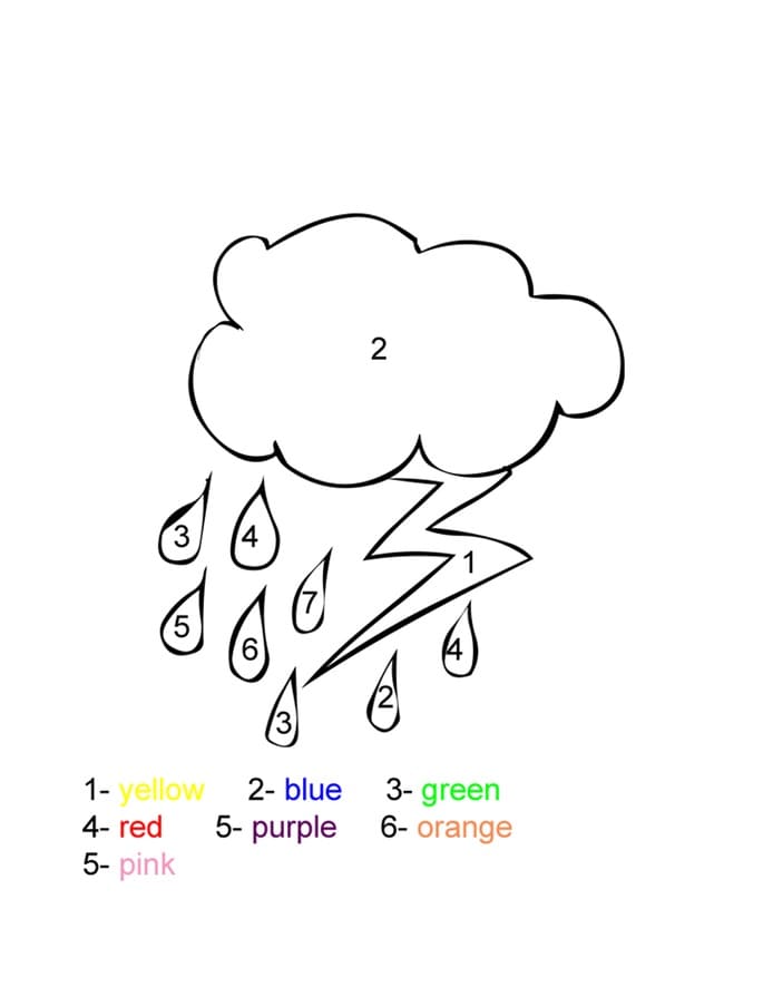 Desenhos de Chuva para Colorir