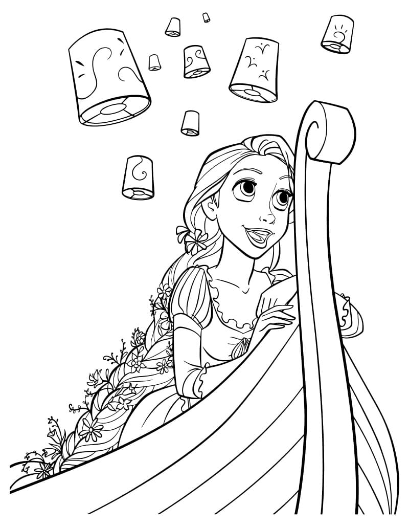 Desenhos de Rapunzel para colorir - 100 imagens para impressão gratuita