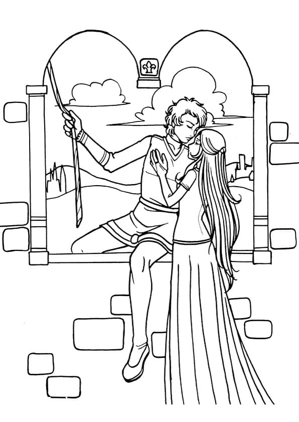 Desenhos de Romeu e Julieta para Colorir