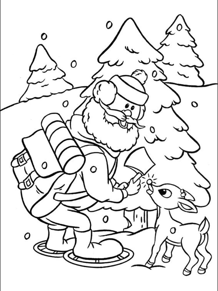 Rudolph the Red-Nosed Reindeer Coloring Pages | 100 Free Pictures