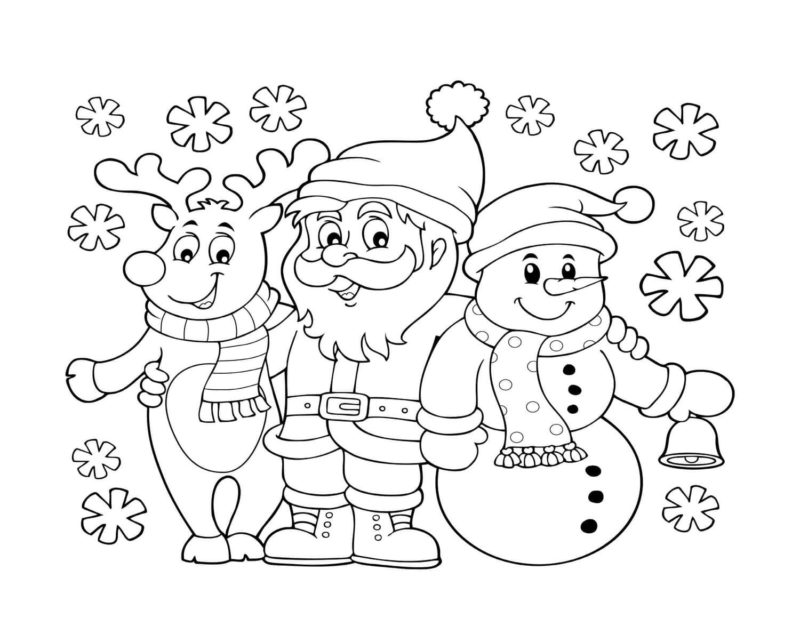 Coloriage Père Noël et Rennes - 100 pages à colorier à imprimer gratuits