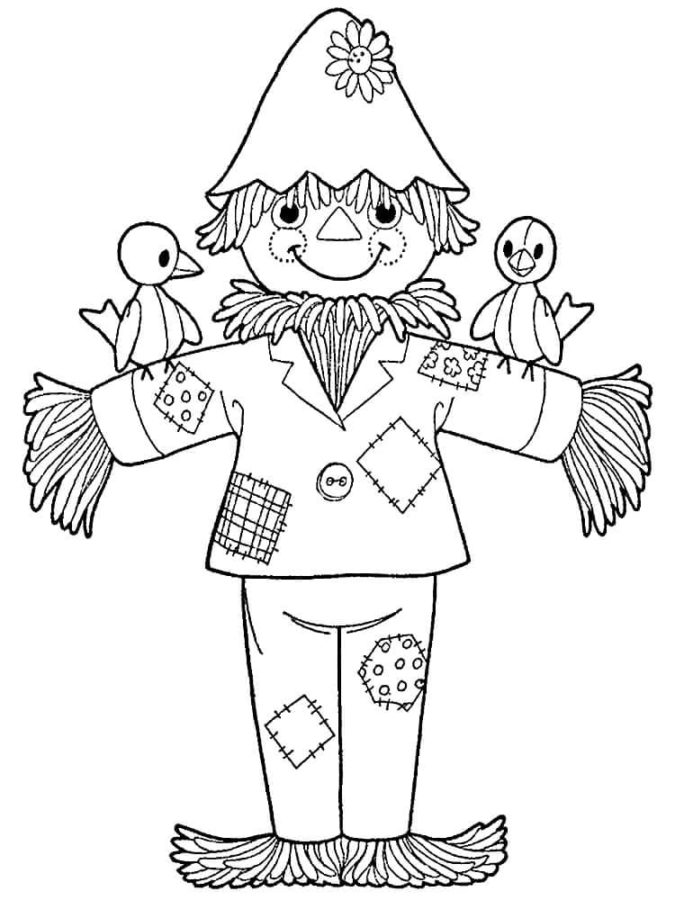 Scarecrow Coloring Pages | 100 Pictures Free Printable