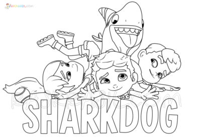 Sharkdog Coloring Pages | New Picrures Free Printable