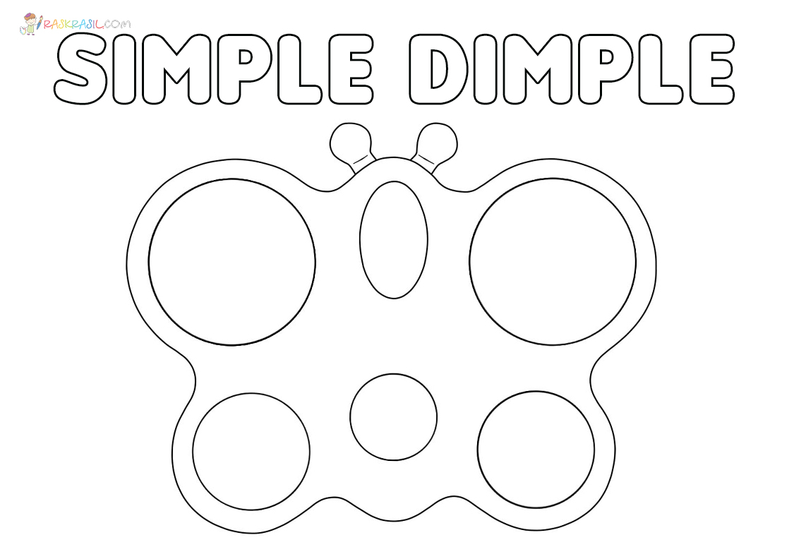 Coloriage Simple Fossette (Simple Dimple) - Images à imprimer gratuits