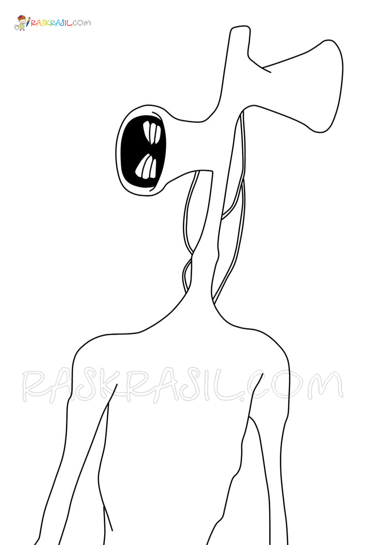 Siren Head coloring page