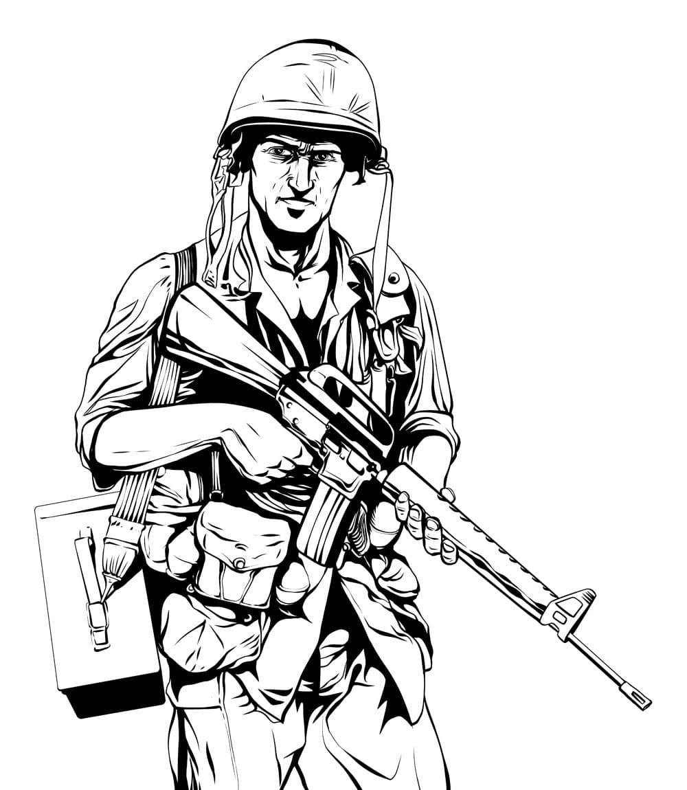 Desenhos de Soldado para Colorir - 100 imagens para impressão gratuita