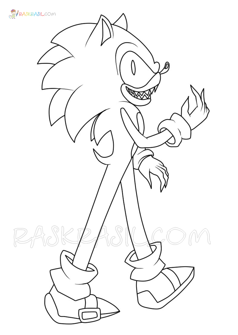 Dibujos de Sonic.Exe para colorear - Nuevas imágenes para imprimir